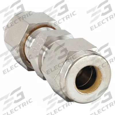 PARKER Compression Fitting Union: 5/16 in OD x 5/16 in OD Fitting Size - Double-Ferrule Stainless Steel Fittings