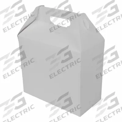 APPROVED VENDOR Disposable Carry-Out Food Container: 8 in Ht, 5 in Wd, 9 1/2 in Dp - Recloseable Paperboard Boxes