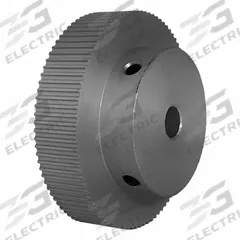 DAYTON Timing Pulley: Modified Curvilinear, Fixed, For GT Timing Belt Section, For 9 mm Belt Wd (MPN 90-2P09M6A8). Key specifications — Brand: DAYTON; Finish: Clear Anodized; For Belt Series: Powerhouse®.