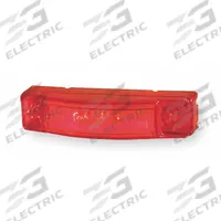 GROTE Clearance Marker Lamp: Clearance Light, LED, Rectangular, Red, Screw, Male Pin Connector (MPN 49252). Key specifications — Lens Color: Red; Brand: GROTE; Electrical Connection: Male Pin Connector; Lighting Technology: LED; Mount Type: Screw; SAE Lens Code: P2.