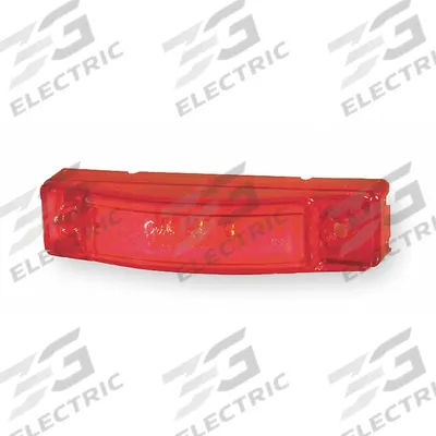 GROTE Clearance Marker Lamp: Clearance Light, LED, Rectangular, Red, Screw - Clearance Lights