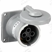 HUBBELL Pin and Sleeve Receptacle: Gray, 250V DC/600V AC, Three Phase, 60 A, 3 Pole, 3 Wire (MPN VR642). Key specifications — Brand: HUBBELL.