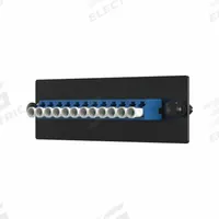 PANDUIT Fiber Optic Adapter Panel: Single Mode, OS2, 12 Fiber Ports, LC, UPC, Simplex, Blue, Opticom (MPN FAP12WBULCZ). Key specifications — Brand: PANDUIT; Connector Type: LC; Port Configuration: Simplex; Color: Blue; Contact Type Finish: UPC.