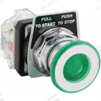 DAYTON Mushroom Head Push Button: Non-Illuminated, Mushroom Head Profile, Metallic, 30 mm, 1NO/1NC (MPN 30G465). Key specifications — Brand: DAYTON; Action: Maintained/Maintained; Series: Dayton; Terminal Connection: Pressure Plate; Push Button Material Type: Metallic.