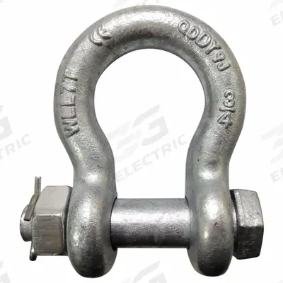 APPROVED VENDOR Anchor Shackle: Anchor Shackle, 14,000 lb Working Load Limit, Alloy Steel - High-Strength Anchor Shackles for Lifting