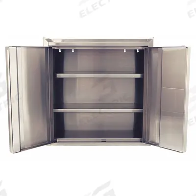 JAMCO Wall Cabinet: 30 in x 12 in x 30 in, Solid, 2 Adj Shelves, Paddle Handle & Keyed - Corrosion-Resistant Industrial Metal Wall-Mount Shelf Cabinets