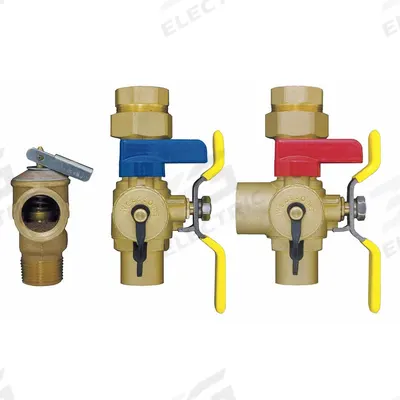 WEBSTONE Tankless Water Heater Service Valve: 3/4 in, Brass, 150 psi Max. Op Pressure - Brass Tankless Water Heater Service Valves