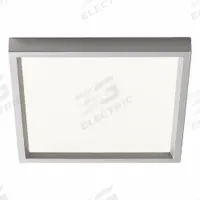 Square Downlight: 6 in Dia, Silver, 5/8 in Ht, 1,000 lm, 2700K, 14 W, 120V AC (MPN S6S827K10AL). Key specifications — Color Temperature: 2700K; Housing Finish: Aluminum; Lighting Technology: LED; Fixture Shape: Square; Voltage: 120V AC; Emergency Battery Backup: No; Fixture Type: Vanity; Brand: LIGHTOLIER.