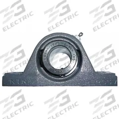 NTN Pillow Block Bearing: 15/16 in Bore, Cast Iron, Eccentric Collar, 1 19/64 in Shaft Ht, 5,900 RPM (MPN UELPL-15/16M). Key specifications — Brand: NTN; Maximum Speed: 5,900 RPM; Mounting Bolt Size: M10; System of Measurement: Inch.