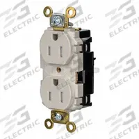 HUBBELL Receptacle: Duplex, 5-15, Light Almond, 125V AC, 15 A, 2 Pole / 3 Wire (MPN HBL5262STLATR)