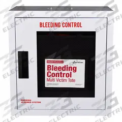 FIRST AID ONLY Bleed Control Kits: Metal Cabinet, 6 People Served, 42 Components (MPN 91522). Key specifications — Brand: FIRST AID ONLY; Wound Dressings Included: (6) Trauma Dressings; Housing Material: Metal.