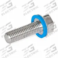 Hygienic Hex Head Screws: Stainless Steel, Fully Threaded, M8, 20 mm Fastener Lg, Grade 316L (MPN 1581-M8-20-PL-E). Key specifications — Brand: JW WINCO; Washer Type: FDA-Approved Pre-Mounted Sealing.