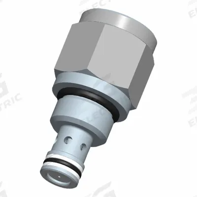BUCHER HYDRAULICS Cartridge Valve: Screw-In, Screwdriver Adjustment, C08-20 Valve Cavity Size - Flow Control Cartridge Valves