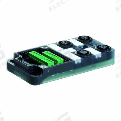 MURRELEKTRONIK Distribution Box: EXACT12, 4 Ports, 4 Pole M12 Female - Passive Sensor Junction Blocks without Homerun Cable