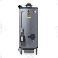 RHEEM-RUUD Commercial Gas Water Heater: Liquid Propane, 100 gal, 199,900 BTU, 73.06 in Ht (MPN G100-200LP / 397696). Key specifications — Display Sell UOM: EA; Market: Commercial; Standards: Canada CSA; Brand: RHEEM-RUUD; Low NOx: No; Water Connection Location: Rear; Fuel Type: Liquid Propane; Included Valves: Temperature and Pressure Relief.