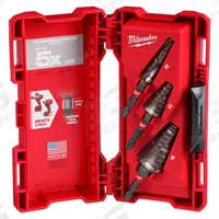 MILWAUKEE Step Drill Bit Set: 3 Pc, 1/8" to 1", TiAlN-Coated HSS (MPN 48-89-9256). Key specifications — attr1239053: Impact Rated.
