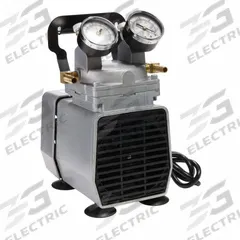 GAST Compressor/Vacuum Pump: 1/8 hp, 115V AC, 25.5 in Hg Max Vacuum, 60 psi Max Continuous Pressure (MPN DOA-P704-AA). Key specifications — attr50671: 115V AC; attr50650: 1.9 cfm @ 0 psi; attr50635: GAST.