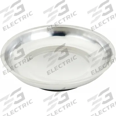 APPROVED VENDOR Parts Tray: Round Tray, 1 1/2 in Ht, 6 in Dia - Magnetic Parts Trays