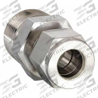 PARKER Compression Fitting Adapter: 5/8 in OD x 1/2 in Pipe Fitting Size - Double-Ferrule Stainless Steel Fittings