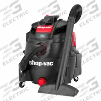 SHOP-VAC Shop Vacuum: 16 gal Tank Size, Plastic, 2 1/2 in Vacuum Hose Dia, 7 ft Hose Lg, Wet/Dry (MPN 5801611). Key specifications — Tank Material: Plastic; Vacuum Pickup Type: Wet/Dry; Brand: SHOP-VAC.
