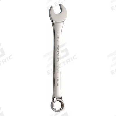 WESTWARD Combination Wrench: Alloy Steel, Chrome, 13/16 in Head Size, 10 1/2 in Overall Lg - SAE Spline Combination Wrenches