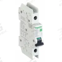 SCHNEIDER ELECTRIC IEC Miniature Circuit Breaker: 15 A Amps, 60V DC, 14kA at 120/240V AC, C60BP (MPN M9F43115). Key specifications — Brand: SCHNEIDER; DC Voltage Rating: 60V DC; Max. AIR Rating: 14kA at 120/240V AC; Terminal Connection: Screw Clamp; AC Voltage Rating: 240/415V AC.