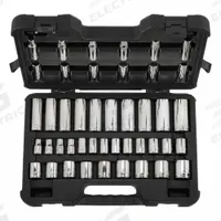 WESTWARD Socket Set: 1/2 in Drive, 44 Piece, 12-Point, Metric, 10 mm to 32 mm (MPN 53PN54). Key specifications — attr1224269: 1/2 in; attr1204685: Tether Ready; attr1204650: 10 mm to 32 mm; attr1204673: Socket Bits Not Included; attr1204688: WESTWARD; attr1206170: Deep Sockets.