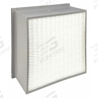 GRAINGER Minipleat Air Filter: 24 in x 24 in x 12 in, Fiberglass, Plastic, Single Header - MERV 14 Minipleat Air Filters