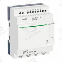 SCHNEIDER ELECTRIC Compact Smart Relay: (6) Resistive, (4) Relay, 24V AC : 24V DC (MPN SR2D101BD). Key specifications — Brand: SCHNEIDER; Clock Included: Clock Not Included; Number and Type of Inputs: (6) Resistive; Number and Type of Outputs: (4) Relay.