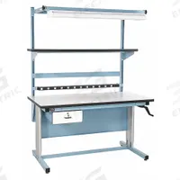 PRO-LINE Workstation: Adj Ht, Laminate, 60 in x 30 in, 330 lb Overall Load Capacity, Blue, Laminate (MPN BIB15). Key specifications — Brand: PRO-LINE; Height Adjustability: Adjustable Height.