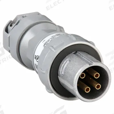 HUBBELL Pin and Sleeve Plug: Gray, 250V DC/600V AC, Three Phase, 30 A, 4 Pole - Hazardous Location Plugs
