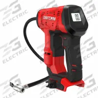 CRAFTSMAN Inflator: 20V MAX*, 150 psi Max., 21 in Hose Lg, Cordless, 20V DC (MPN CMCE521B). Key specifications — Power Source: Cordless; Included Acccessories_Tool, Battery, Charger: Tool Only.