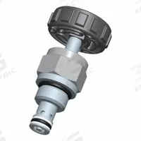 BUCHER HYDRAULICS Cartridge Valve: Screw-In, Screwdriver Adjustment, C08-20 Valve Cavity Size, NFCV (MPN NFCV-08-N-K-0). Key specifications — attr1012059: NFCV-08-N-K-0; attr1250696: NFCV; attr1011660: Nitrile; attr1011632: Screwdriver; attr1011635: BUCHER HYDRAULICS; attr1011636: Steel; attr1011644: C08-20.