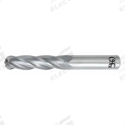 OSG Ball End Mill: Carbide, 4 Flute, 1" Mill Dia, 2-1/4" LOC, 5" OAL (MPN 464-1000-BN) - General Purpose Carbide Ball End Mills