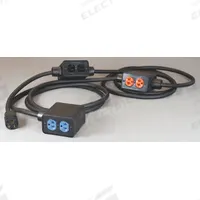 KH INDUSTRIES Power Stringer: 30 ft Lg, 3 Outlet Boxes, 6 Outlets, 12/3, 5-20P Plug, 125V AC, SOOW (MPN PS6DD3-520-B12G-520D). Key specifications — Power Indicator: No; NEMA Plug Configuration: 5-20P; Temperature Rating: -40° to 194°F; Brand: KH INDUSTRIES.