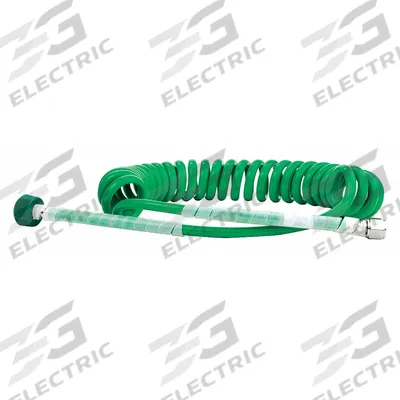 MAXTEC Oxygen Hose: Oxygen, Single Coil, Straight, Green - Single-Coil Oxygen Hoses