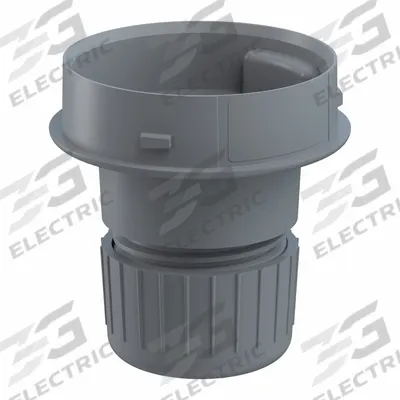 EVOSIGNAL Adapter: EvoSIGNAL Series, Gray, 62 mm Overall Wd, 62 mm Overall Lg - Threaded-Mount Warning Light Bases