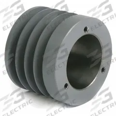 APPROVED VENDOR V-Belt Pulley: B38, 4 Groove, 4.15 in OD, Bushed Bore, SD, Quick Detachable (MPN 384B). Key specifications — Pulley Industry Number: B38; Pitch Diameter: 3.8 in (5L, B); For Belt Section (broad, with similar types): 5L, B, or BX.