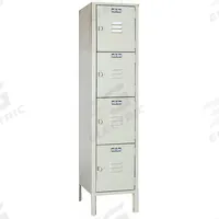 LYON Box Locker: 12 in x 12 in x 54 in, 4 Tiers, 1 Units Wide, Louvered, Padlock Hasp, Tan, Tan (MPN PP5352SU). Key specifications — Locker Color: Tan; Door Type: Louvered; Brand: LYON; Assembled: Assembled; Color Family: Tan.