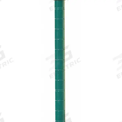 METRO Industrial Wire Shelving Post: 86 in x 1 in, Steel, Split Sleeve, Green - Antimicrobial Wire Shelving Posts for Wet & Dry Use