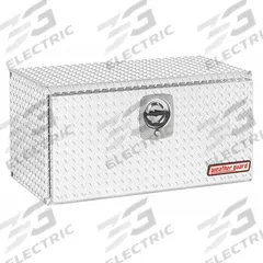 WEATHER GUARD Underbody Truck Box: Underbody Truck Box, Single Drop-Down Door Door, 18 in Overall Dp (MPN 636-0-02). Key specifications — Color: Silver; Brand: WEATHER GUARD; Lock Type: Keyed.