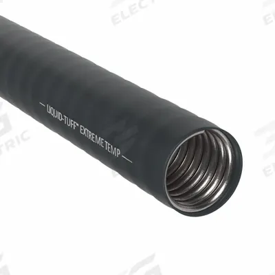 AFC Liquid-Tight Flex Metal Conduit: 2 in Trade Size, Black, 50 ft Nominal Lg - Extreme Temperature Liquid-Tight Flexible Metal Conduit