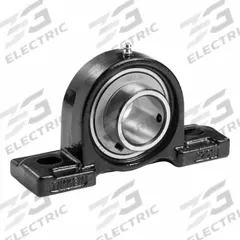 TIMKEN Pillow Block Bearing: 2 1/8 in Bore, Cast Iron, Set Screws, 2 1/2 in Shaft Ht, 250°F Max Temp (MPN UCP211-34). Key specifications — Brand: TIMKEN; Maximum Speed: 3200 RPM Grease; Mounting Bolt Size: 5/8 in; System of Measurement: Inch.