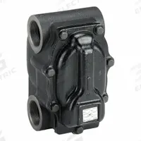 Steam Trap: Cast Iron, 2 in FNPT, 9,800 lb/hr, 15 psi Max., 406°F Max., H Pattern (MPN FT015H-8). Key specifications — Brand: BELL & GOSSETT; Installation Orientation: Horizontal; Float Material: Cast Iron; Manufacturer Series: H.