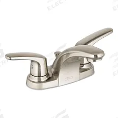 AMERICAN STANDARD Low Arc Bathroom Faucet: Colony Pro, Metal, Brushed Nickel Finish, Centerset, Arc (MPN 7075200.295). Key specifications — Includes: Drain; Brand: AMERICAN STANDARD; Series: Colony Pro.