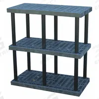 STRUCTURAL PLASTICS Plastic Shelving: 48 in x 24 in, 51 in Overall Ht, 3 Shelves (MPN S4824x3). Key specifications — Resistance Properties: Corrosion-Resistant; Frame Material: Plastic; Shelving Material: High Density Polyethylene; Brand: STRUCTURAL PLASTICS.