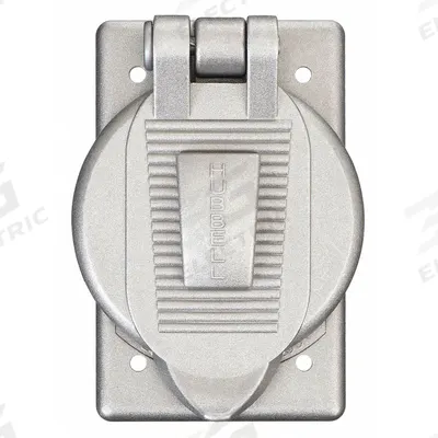 HUBBELLOCK Weatherproof Cover: Cast Aluminum, Hubbellock Receptacles, 1 Gangs - Aluminum & Zinc Weatherproof Electrical Box Covers