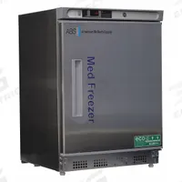 AMERICAN BIOTECH SUPPLY Freezer: Undercounter, 4.2 cu ft, -25°C to -15°C, Manual Defrost Method (MPN PH-ABT-HC-UCBI-0420SS). Key specifications — Defrost Method: Manual; Brand: AMERICAN BIOTECH SUPPLY; Door Hinge: Right.