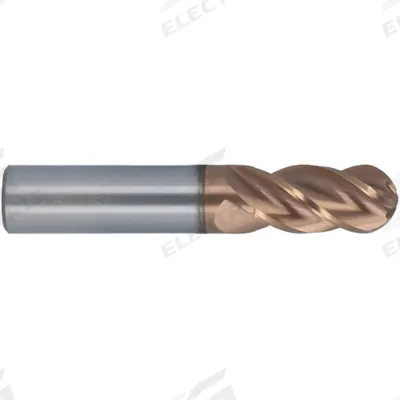 CLEVELAND Ball End Mill: Carbide, T-Max Coated, 7 Flute, 7/16" Mill Dia, 1" LOC, 3" OAL (MPN C70913) - Fast-Cutting Carbide Ball End Mills for Stainless Steel & Super Alloys