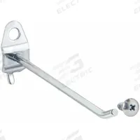 TRITON PRODUCTS Single Rod Pegboard Hook: 1/4 in_1/8 in Peg Hole, 4 in x 3/4 in x 1 1/2 in, 10 PK (MPN 71413). Key specifications — Finish: Zinc-Plated; Color: Silver; For Tool Type: Multiple; Includes: Screws; Locking System: Screw-In; Mounting Type: Surface; Material: Steel; Accessory Type: 30-Degree Single Hook.